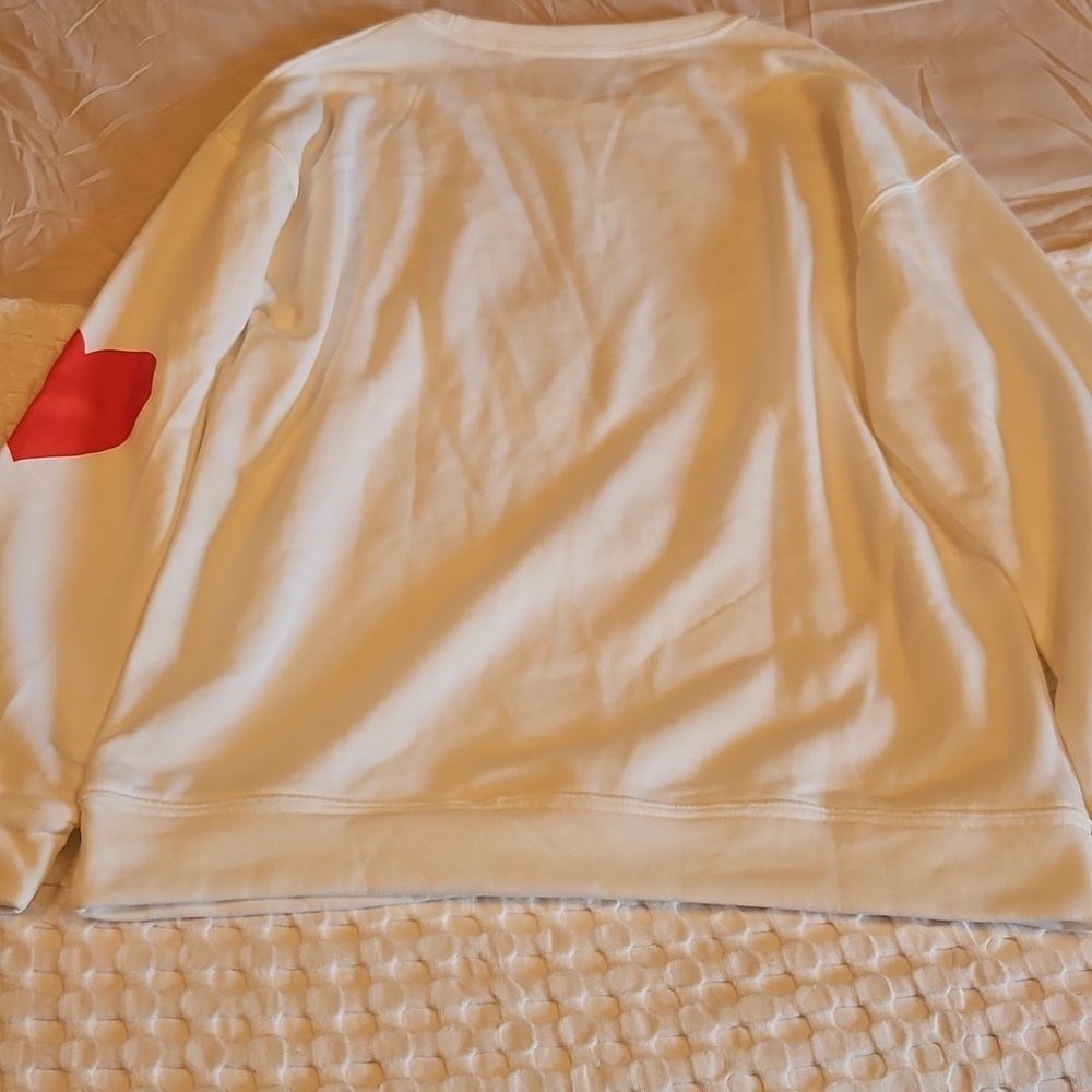 White Sweatshirt with Bold Text - Picture 4 of 6